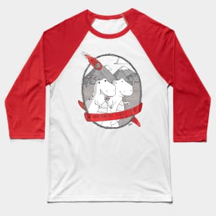 Dinosaurs In Love Baseball T-Shirt